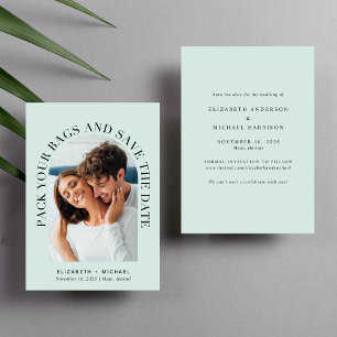 Save The Date Mariage de destination photo Arch moderne