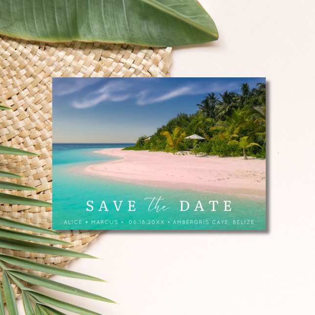 Save The Date Mariage de destination plage Enregistrer la date (Beach Destination Wedding Save the Date)