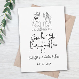 Save The Date Mariage de dinosaures drôle Enregistrez la date