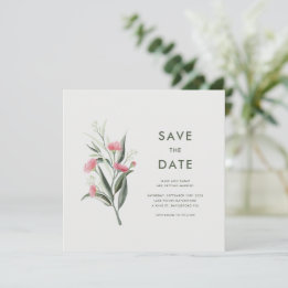 Save The Date Mariage de fleur de gomme originaire d'Australie