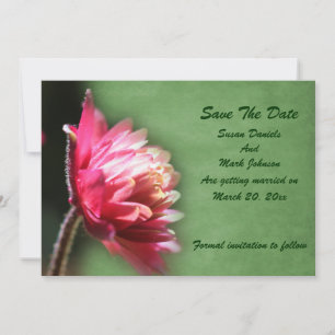 Save The Date Mariage de fleurs rouges