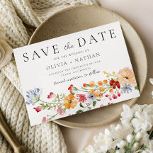 Mariage de Fleurs Sauvages Aquarelles Colorées Aud