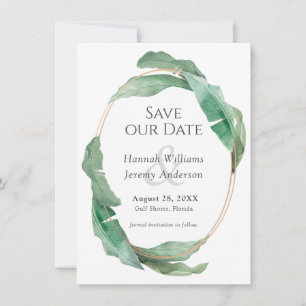 Save The Date Mariage de folie tropicale exotique Enregistrer la
