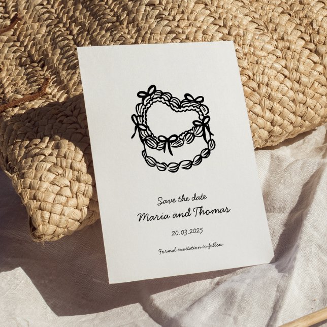 Save The Date Mariage de gâteau à main fantaisie Enregistrer la  (Créateur téléchargé)