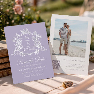 Save The Date Mariage de jardin à floraison classique de lavande
