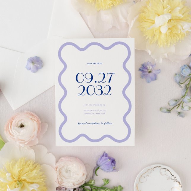 Save The Date Mariage de la frontière de la saint-bascule modern (Créateur téléchargé)