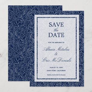 Save The Date Mariage de la marine florale