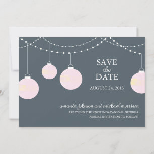 Save The Date Mariage de lanternes papier Enregistrer la date