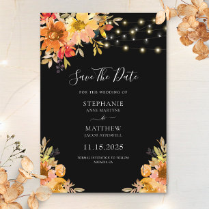Save The Date Mariage de l'aquarelle d'automne