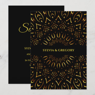 Save The Date Mariage de luxe traditionnel Art déco