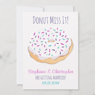 Save The Date Mariage de Miss Donut givrée