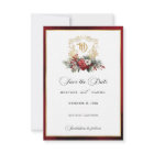 Mariage de monogramme de crête florale de Noël cla