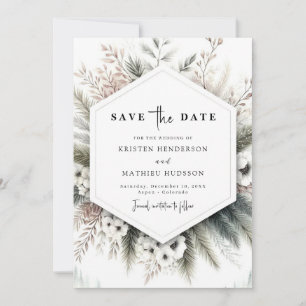 Save The Date Mariage de montagne de Peak Watercolor