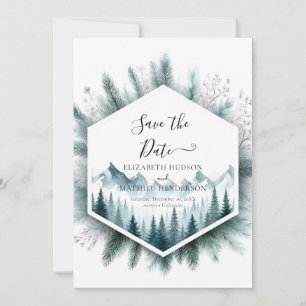 Save The Date Mariage de montagne de pic classique
