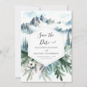 Save The Date Mariage de montagne de typographie modifiable