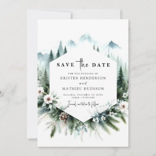 Save The Date Mariage de montagne personnalisé chic