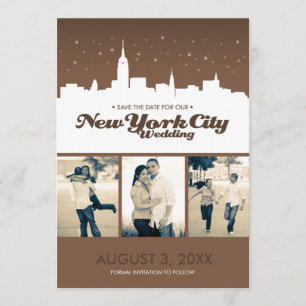 Save The Date Mariage de New York Économisez la date