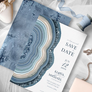 Save The Date Mariage de Parties scintillant de géométrie d'âge 