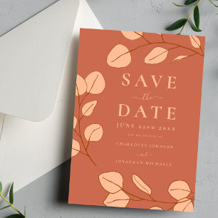Save The Date Mariage de pêche simple et élégant moderne