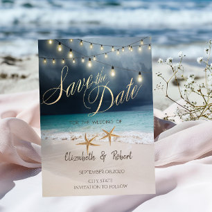 Save The Date Mariage De Plage, Lumières À Chaîne De Mer Économi