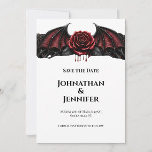 Save The Date Mariage de romance sombre gothique vampire Nuit ét