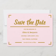 Mariage de script manuscrit rose simple