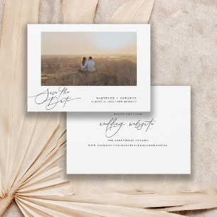 Save The Date Mariage de script moderne photo