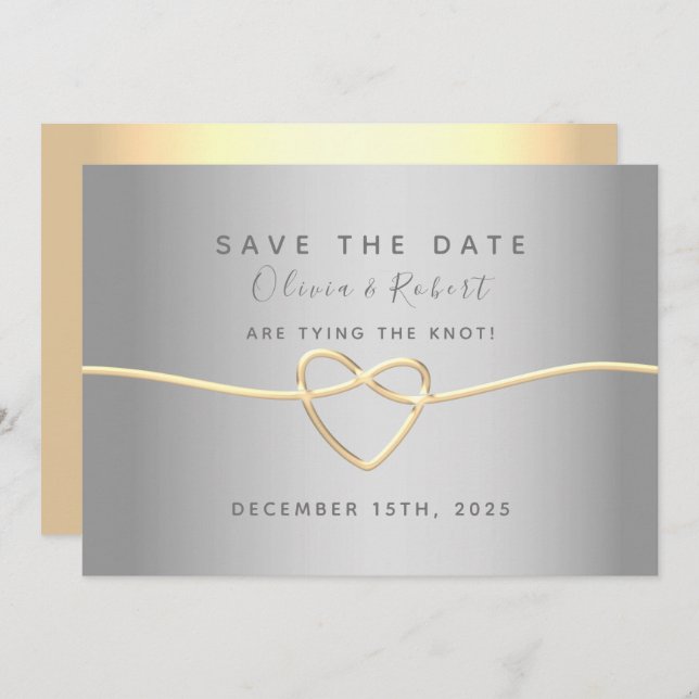 Save The Date Mariage de script moderne simple et élégant (Devant / Derrière)