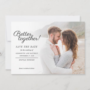 Save The Date Mariage de script photo moderne et élégant