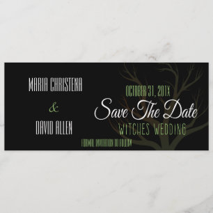 Save The Date Mariage de sorcières d'Halloween Sauvegardez la da