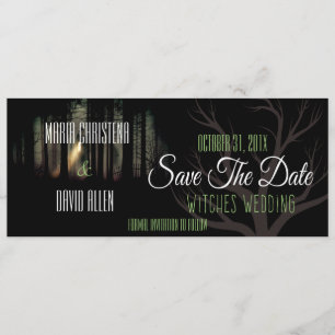 Save The Date Mariage de sorcières Halloween Sauvegardez la cart