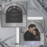 Mariage de style gothique noir et argent