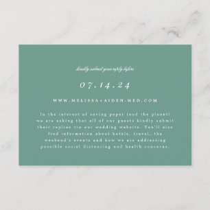 Save The Date Mariage de succursale simple RSVP en ligne et cart