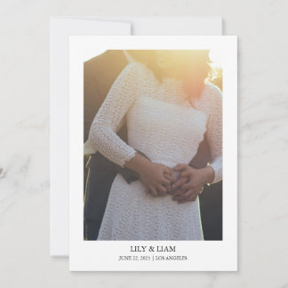 Save The Date Mariage de texte et de photo simple moderne