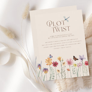Save The Date Mariage de torsion simple Fleur sauvage coloré