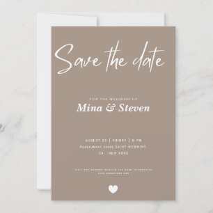 Save The Date Mariage de typographie minimaliste chic