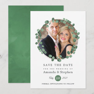 Save The Date Mariage de verdure forestière