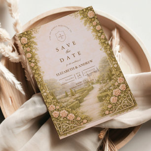 Save The Date Mariage de vigne de jardin rustique