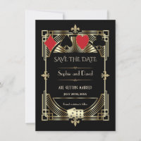 Mariage des années 1920 Roaring Gold Black Art Déc