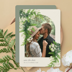 Save The Date Mariage des fougères florales Enregistrer la date