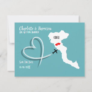 Save The Date Mariage Destination Corfou Enregistrer La Date