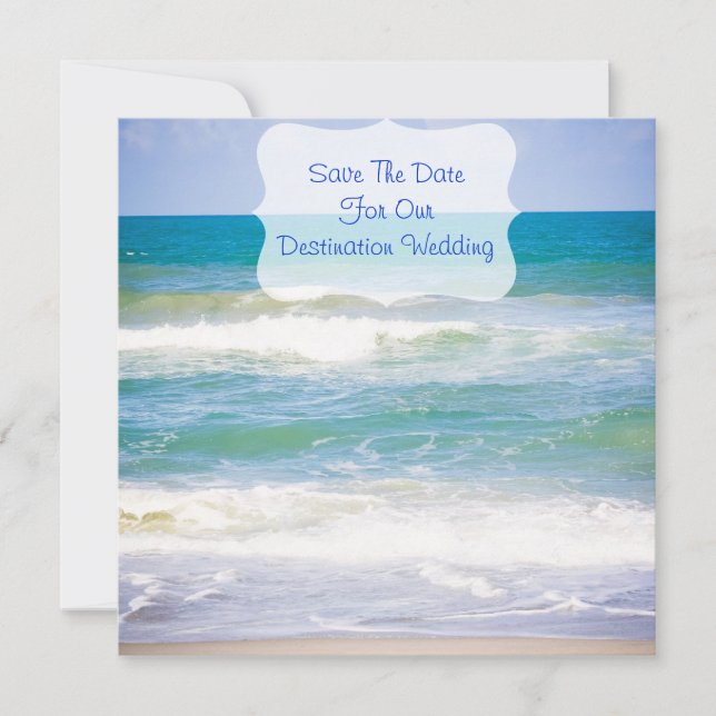Save The Date Mariage Destination/Plage-Enregistrer la date (Devant)