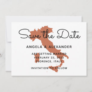 Save The Date Mariage Destination Terracotta Italie