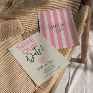 Save The Date Mariage d'été amusant manuscrit Whimstel Pastel