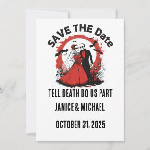 Save The Date Mariage d'Halloween Enregistrer la date