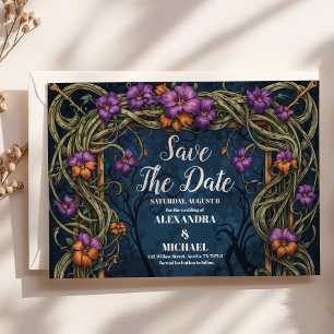Save The Date Mariage d'Halloween gothique Art nouveau