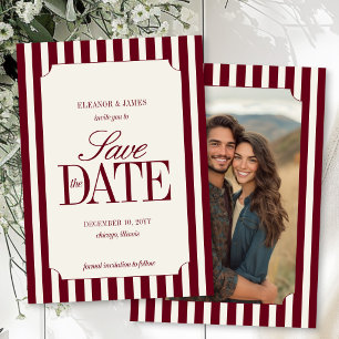Save The Date Mariage d'hiver en Bourgogne, argent de la vieille