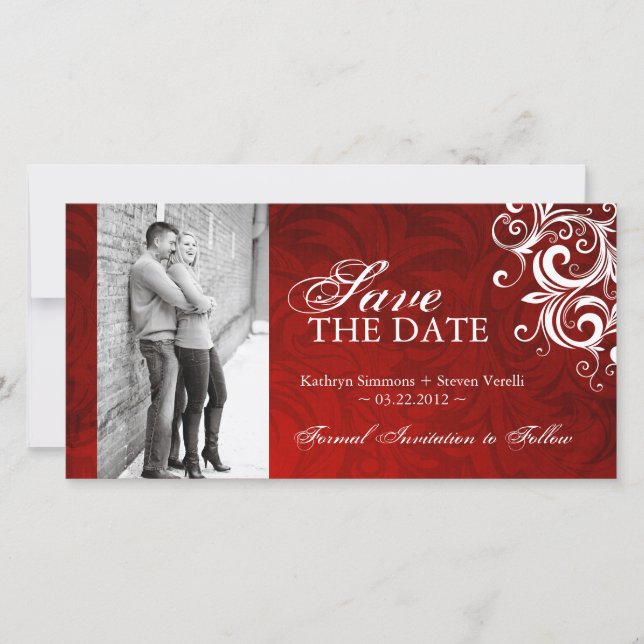 Save The Date Mariage d'hiver - Photo Enregistrer La Date Invita (Devant)