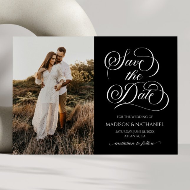 Save The Date Mariage d'image minimaliste de script élégant clas (Créateur téléchargé)