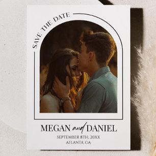 Save The Date Mariage d'image personnalisé minimaliste d'arc mod